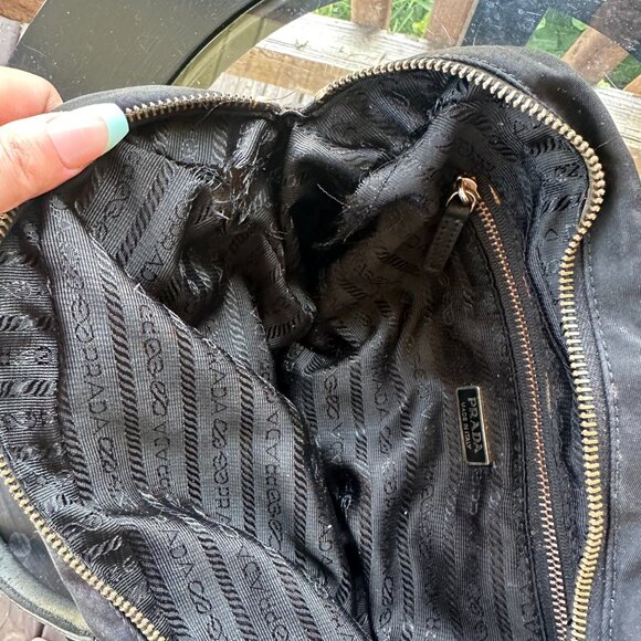 Well-Loved Authentic Prada Black Nylon Handbag - Picture 4 of 4